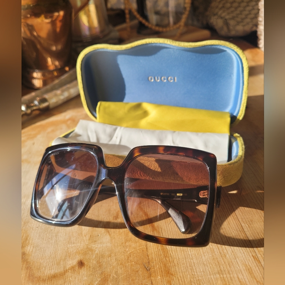 Gucci Leopard Print Havana Sunglasses